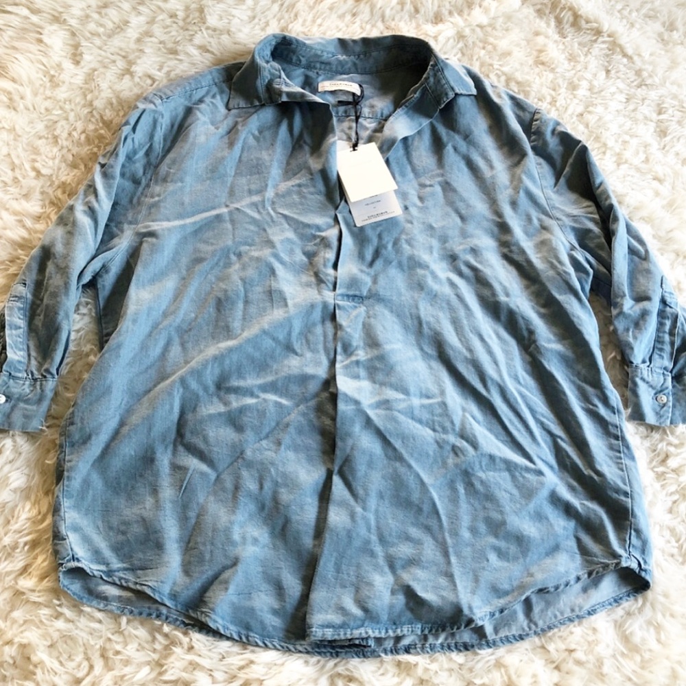 Zara Premium Denim Collection Button Front Shirt